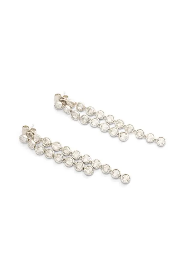 Oroton Earrings Lori Drop Earrings Silver 8211 Jewellery