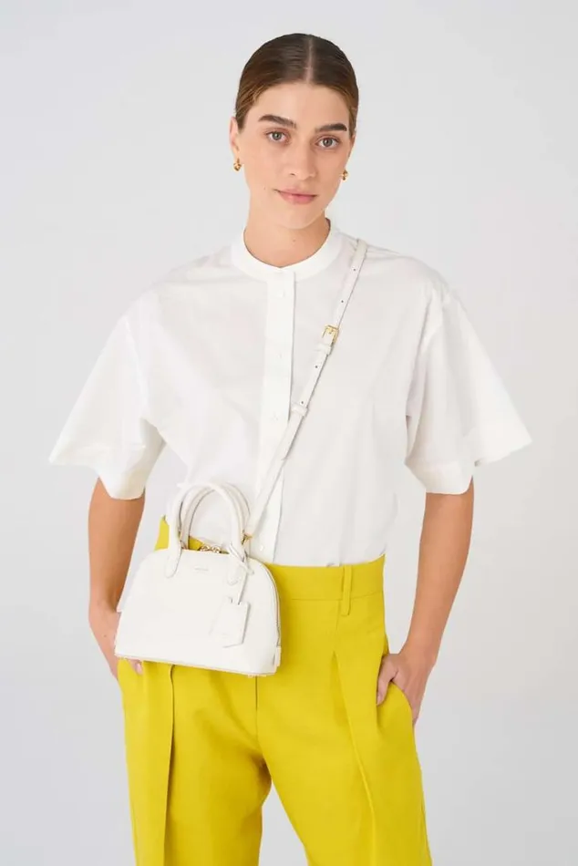 Oroton Mini Bags Muse Micro Griptop Paper White 8211 Women