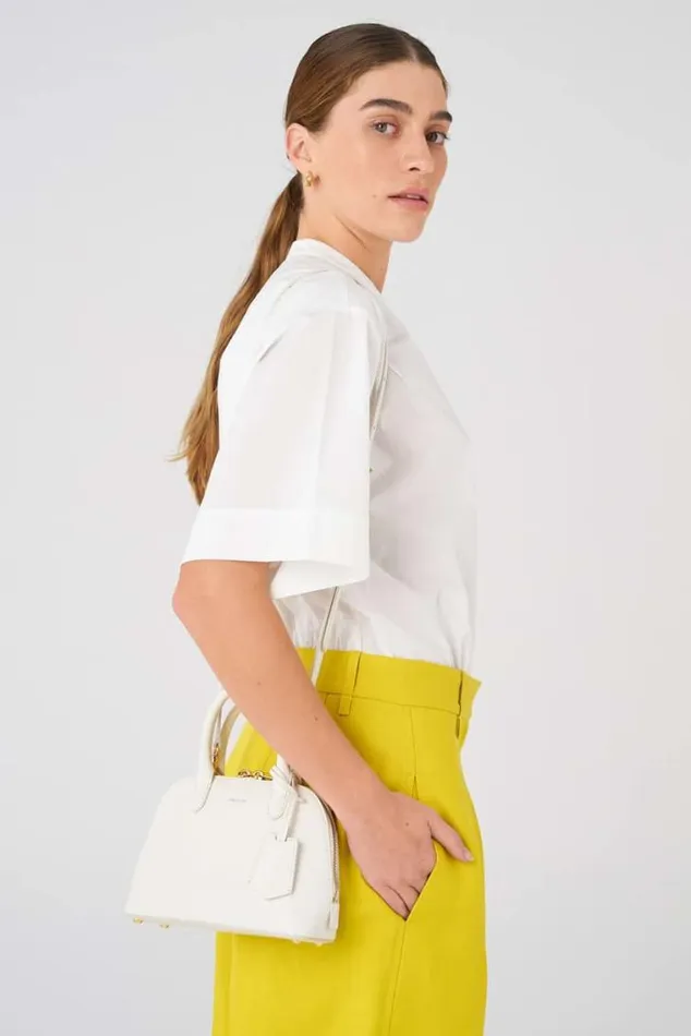 Oroton Mini Bags Muse Micro Griptop Paper White 8211 Women