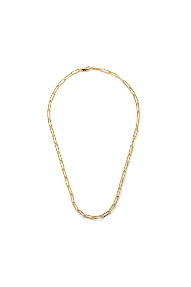 Oroton Necklaces Gianna Paper Link Chain Necklace 18k Gold 8211 Jewellery