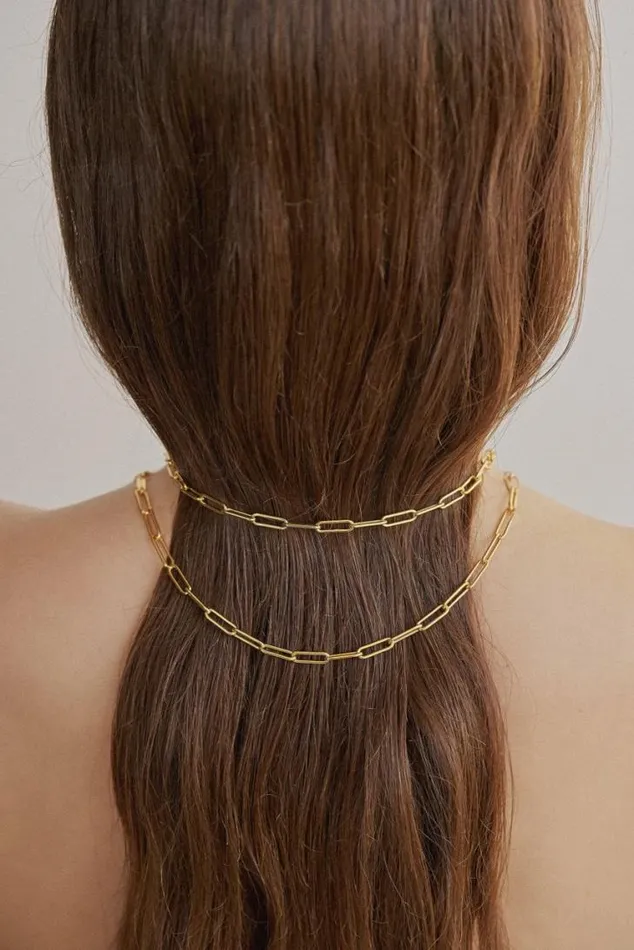 Oroton Necklaces Gianna Paper Link Chain Necklace 18k Gold 8211 Jewellery