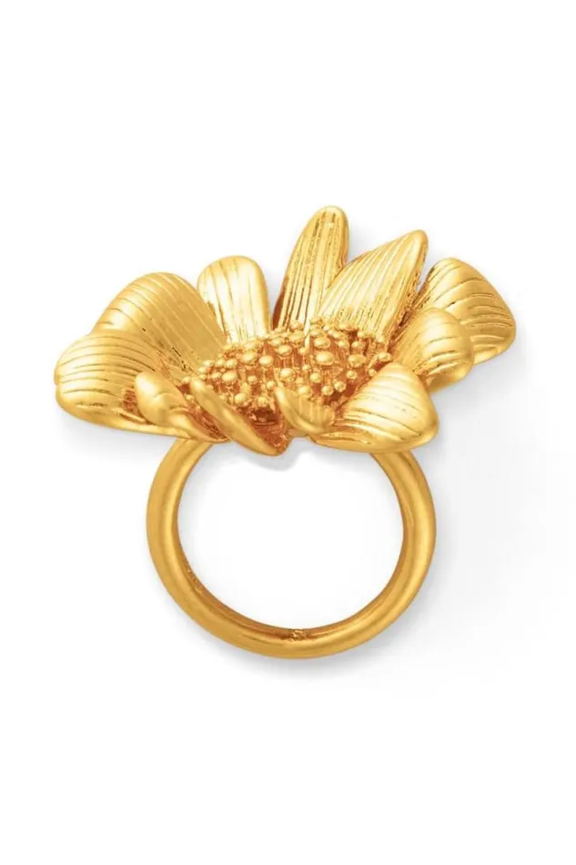 Oroton Rings Peony Ring Worn Gold 8211 Jewellery