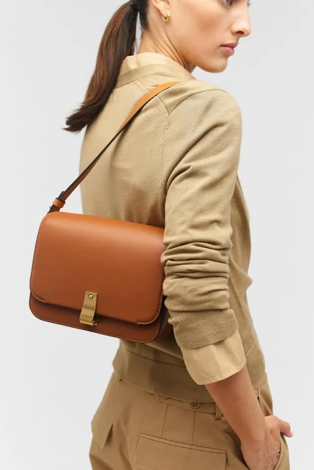 Oroton Shoulder Etta Large Day Bag Amber 8211 Women