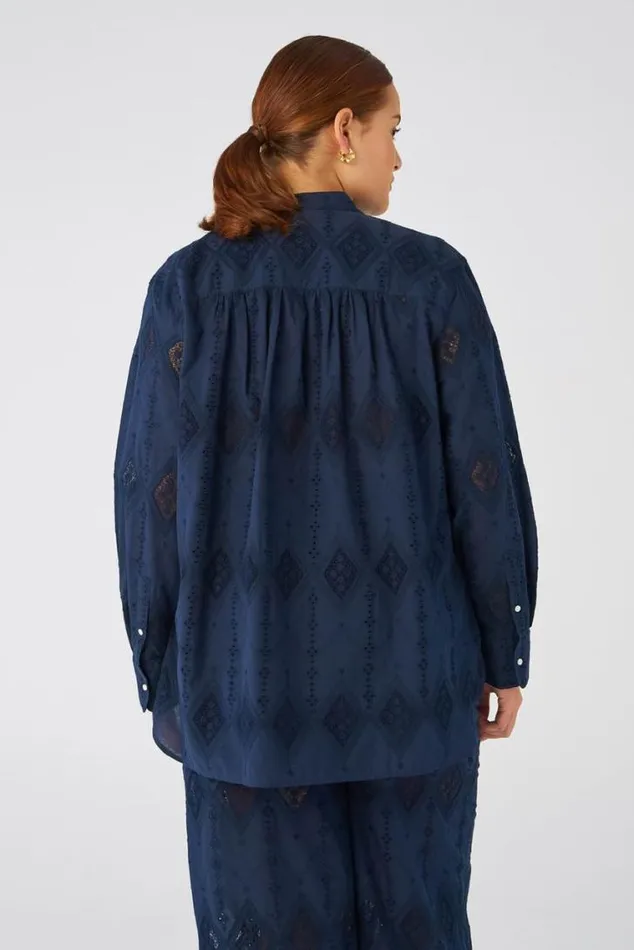 Oroton Tops Diamond Lace Tunic North Sea 8211 Women