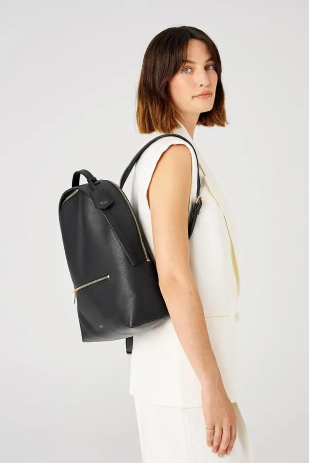 Oroton Work Margot Zip Backpack Black 8211 Women