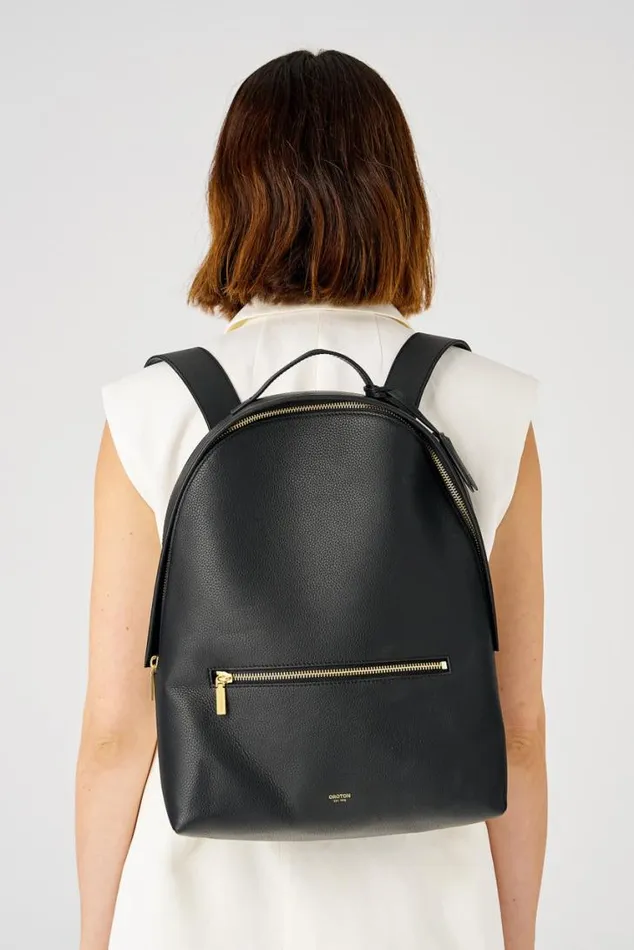 Oroton Work Margot Zip Backpack Black 8211 Women