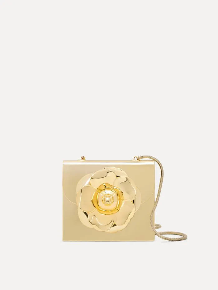 Oscar De La Renta 3D Printed Nano TRO Bag Gold Women Handbags