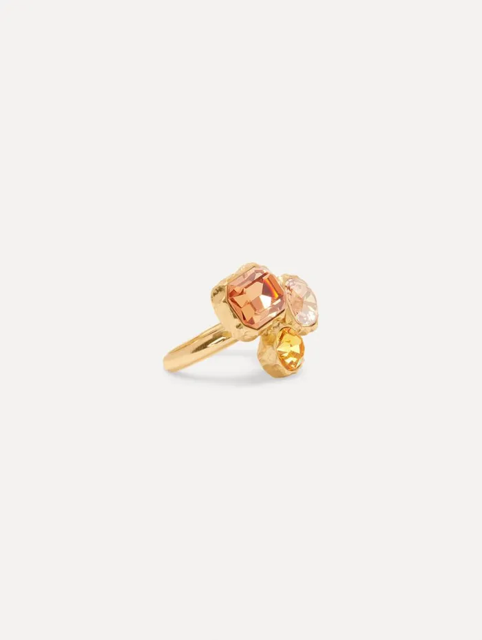 Oscar De La Renta Classic Crystal Ring Light Topaz Women Rings