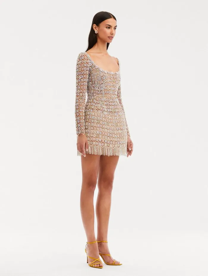 Oscar De La Renta Crystal Embroidered Cocktail Dress Multi Women Dresses Oscar De La Renta Crystal Embroidered Cocktail Dress Multi Women Dresses