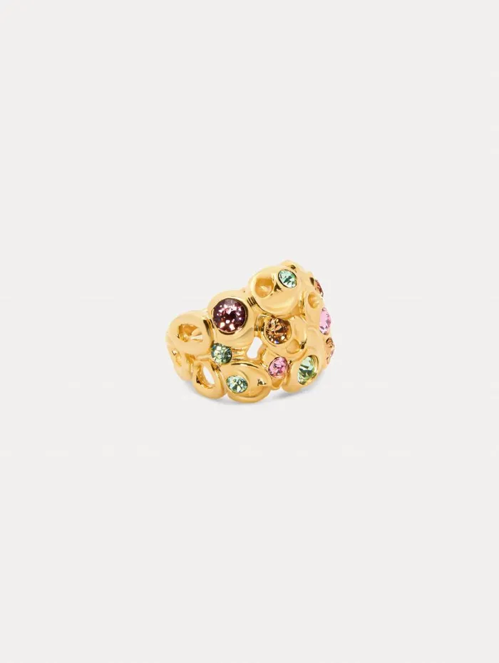Oscar De La Renta Textured Metal Ring Multi Women Rings