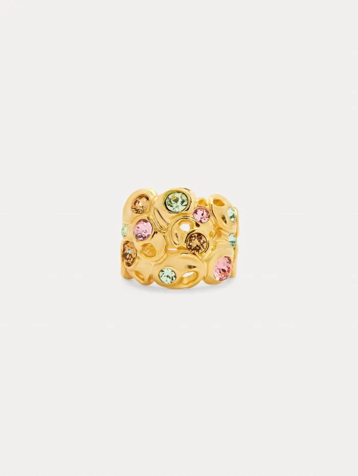Oscar De La Renta Textured Metal Ring Multi Women Rings