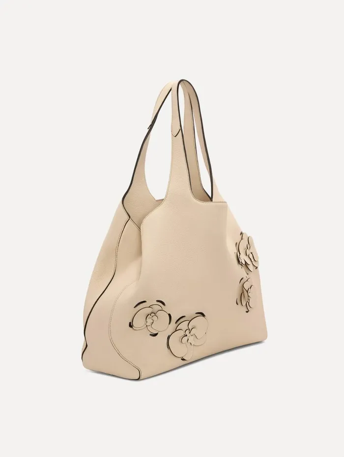 Oscar De La Renta The LaserCut Orchid Topaz Ivory Women Signature Handbags
