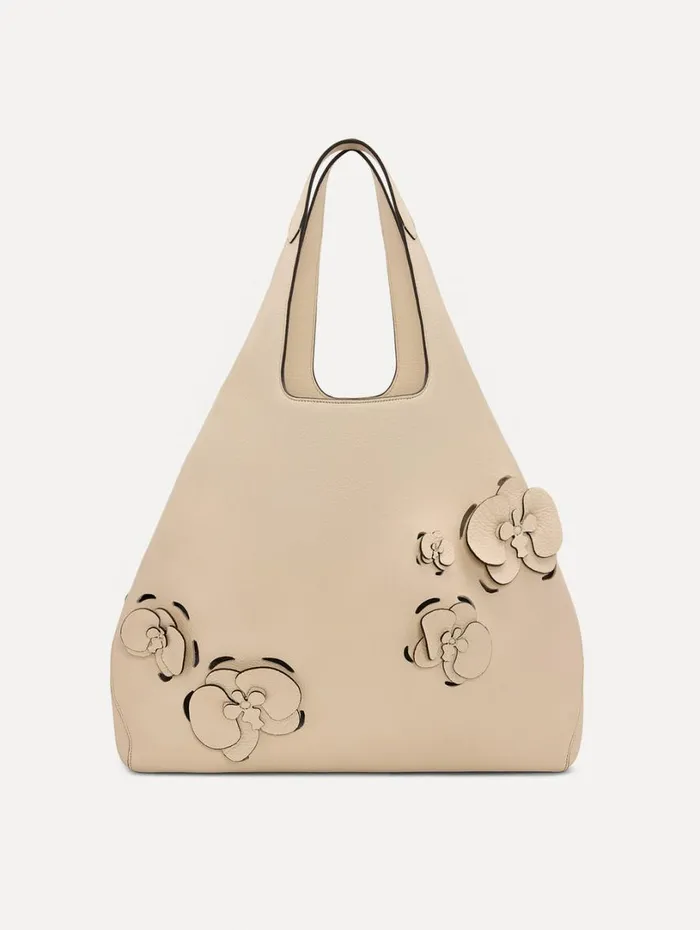 Oscar De La Renta The LaserCut Orchid Topaz Ivory Women Signature Handbags Oscar De La Renta The LaserCut Orchid Topaz Ivory Women Signature Handbags