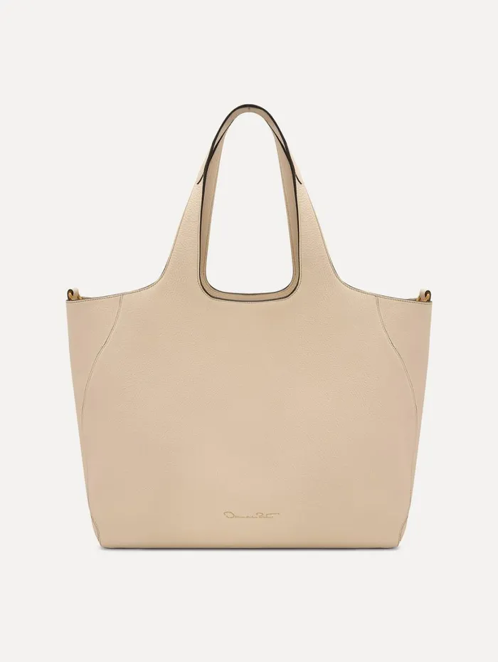 Oscar De La Renta The LaserCut Orchid Topaz Ivory Women Signature Handbags Oscar De La Renta The LaserCut Orchid Topaz Ivory Women Signature Handbags