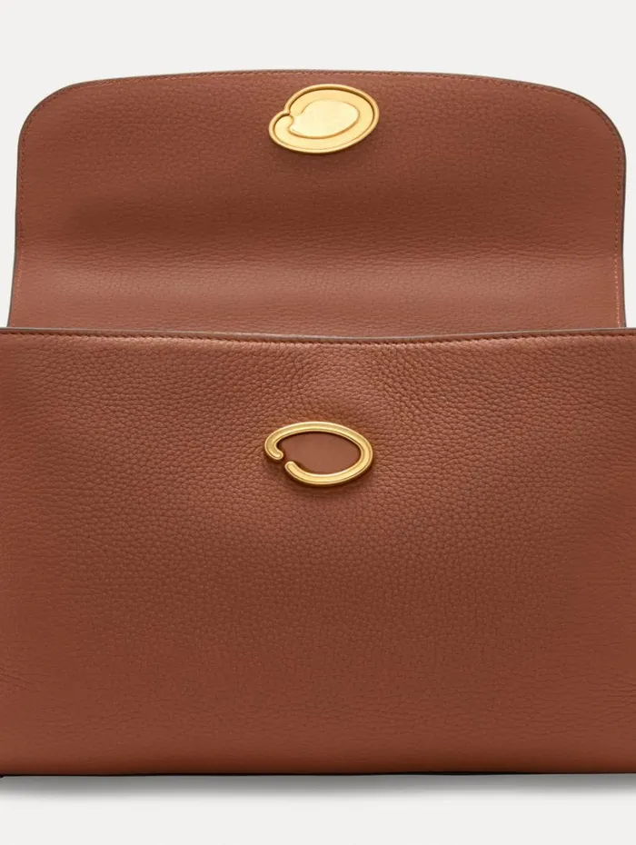 Oscar De La Renta The Poppy Cognac Women Handbags Oscar De La Renta The Poppy Cognac Women Handbags