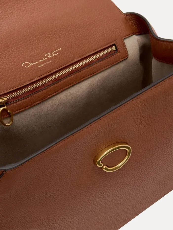 Oscar De La Renta The Poppy Cognac Women Handbags Oscar De La Renta The Poppy Cognac Women Handbags
