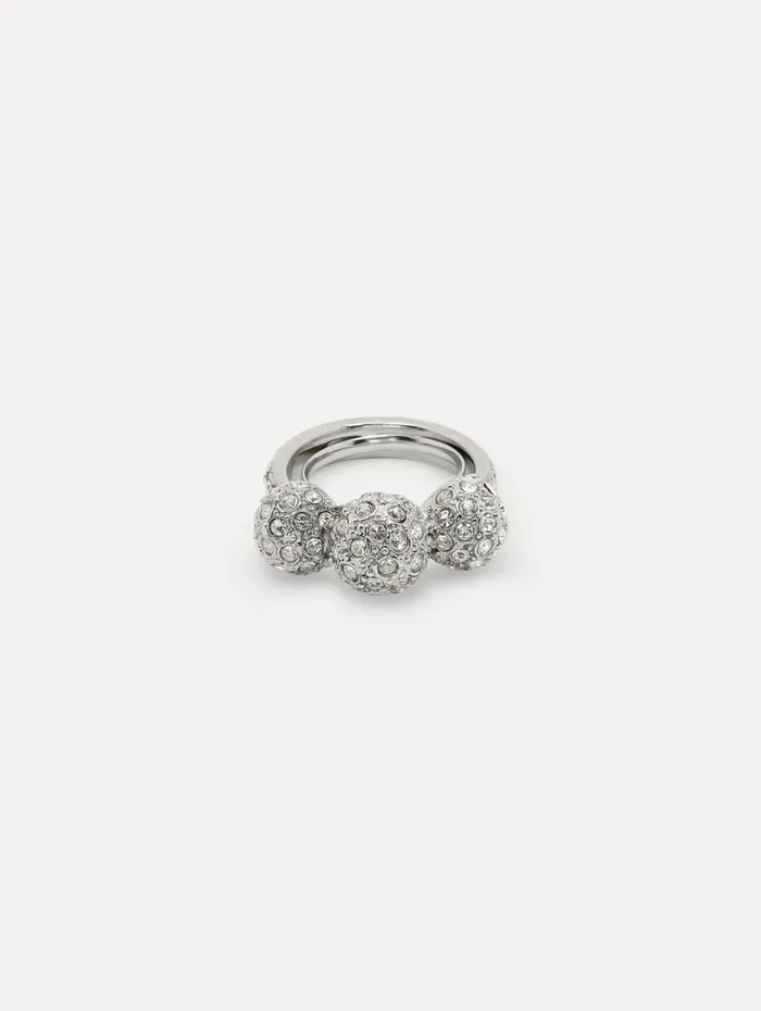 Oscar De La Renta Triple Sphere Crystal Ring Crystal Women Rings