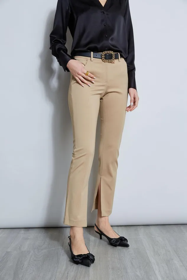 Outlet 8211 Women Bottoms Elie Tahari Inseam Slit Ponte Pant Sandcastle
