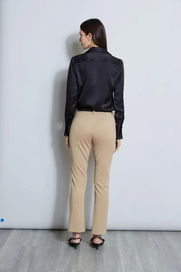 Outlet 8211 Women Bottoms Elie Tahari Inseam Slit Ponte Pant Sandcastle