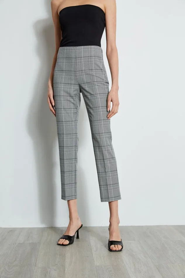 Outlet 8211 Women Bottoms Elie Tahari Plaid Ankle Pant Madelyn Plaid