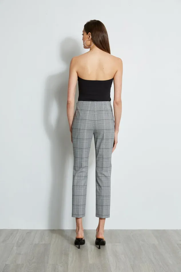 Outlet 8211 Women Bottoms Elie Tahari Plaid Ankle Pant Madelyn Plaid