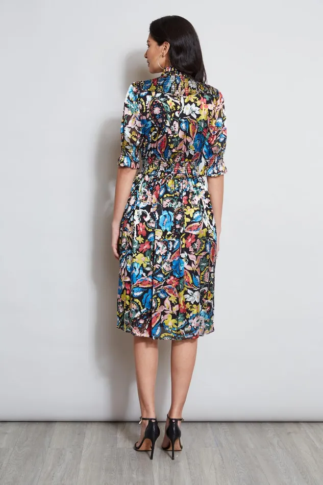 Outlet 8211 Women Dresses and Jumpsuits Elie Tahari Burnout Floral Paisley Dress Imprint Paisley