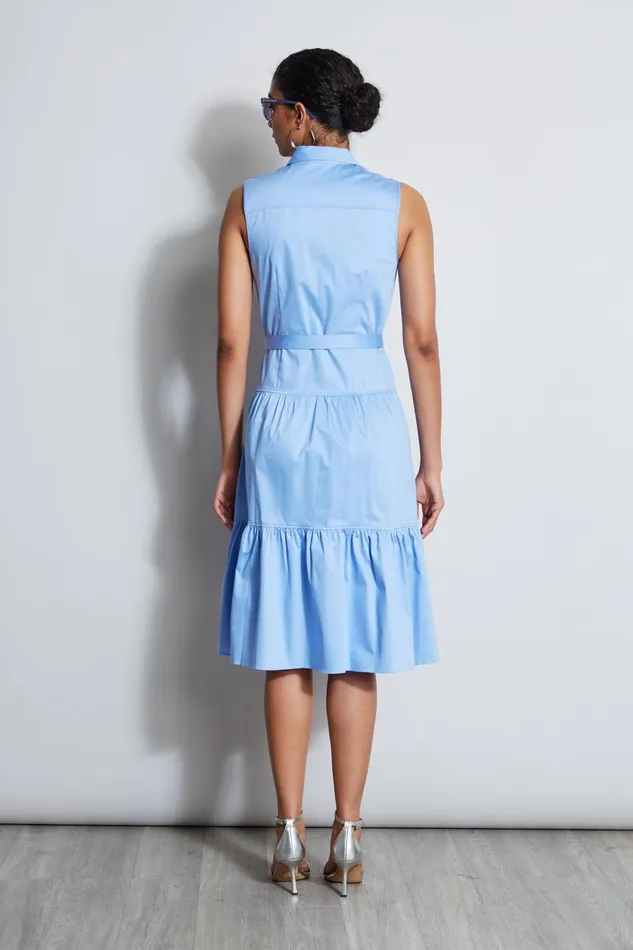 Outlet 8211 Women Dresses and Jumpsuits Elie Tahari Cotton Utility Dress Horizon Blue