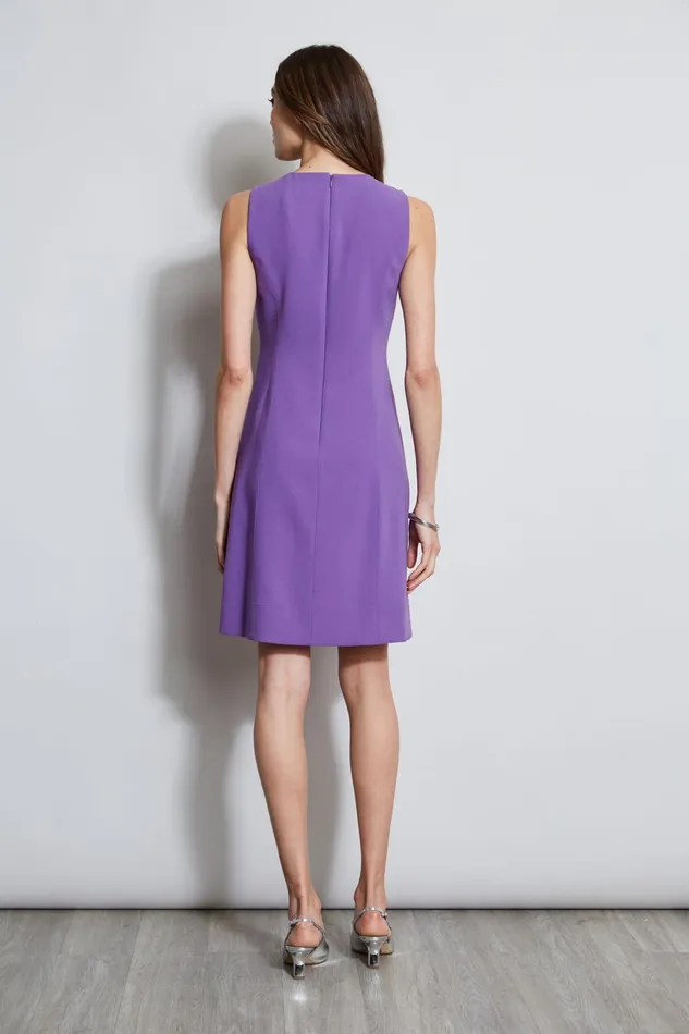 Outlet 8211 Women Dresses and Jumpsuits Elie Tahari Sleeveless Keyhole Ring Dress Violet