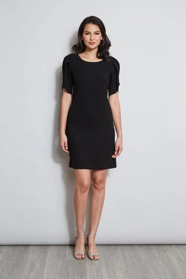 Outlet 8211 Women Dresses and Jumpsuits Elie Tahari Slit Sleeve Dress Black