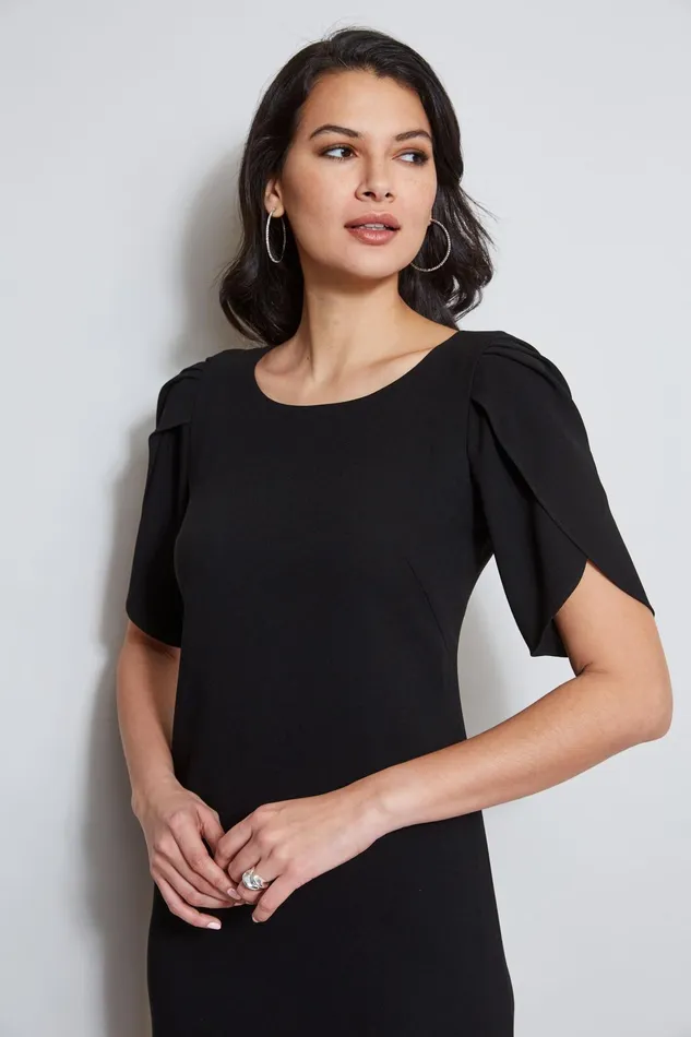 Outlet 8211 Women Dresses and Jumpsuits Elie Tahari Slit Sleeve Dress Black