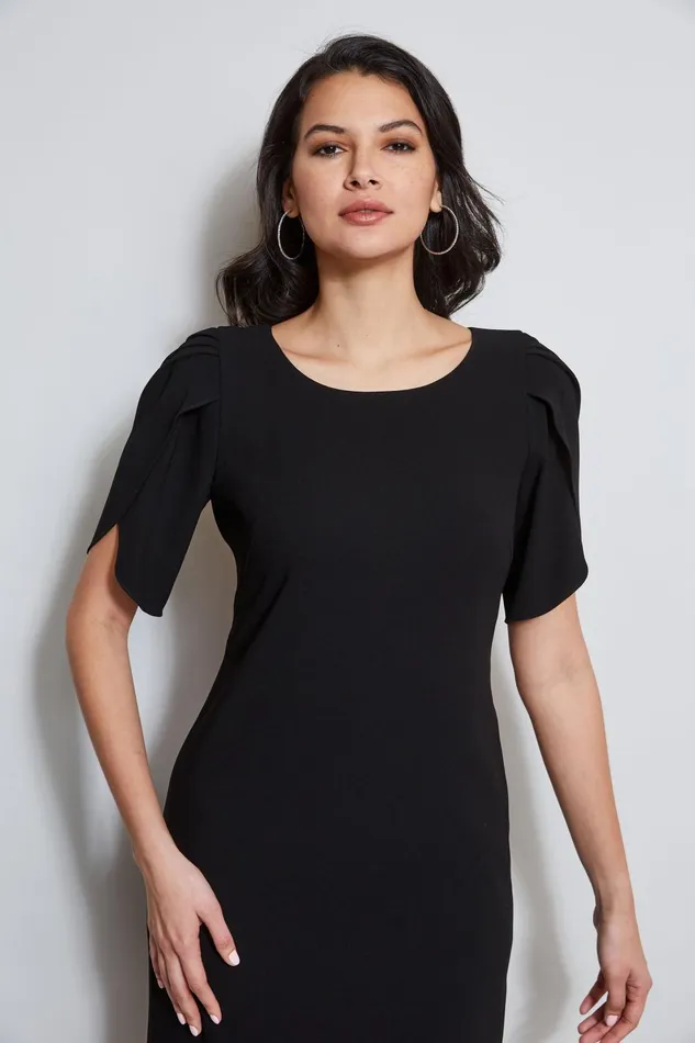 Outlet 8211 Women Dresses and Jumpsuits Elie Tahari Slit Sleeve Dress Black