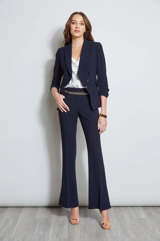 Outlet 8211 Women Jackets and Blazers Elie Tahari 3 Button Ruched Sleeve Blazer Stargazer