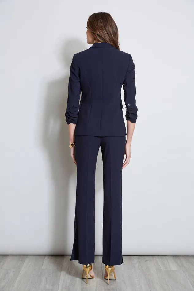 Outlet 8211 Women Jackets and Blazers Elie Tahari 3 Button Ruched Sleeve Blazer Stargazer