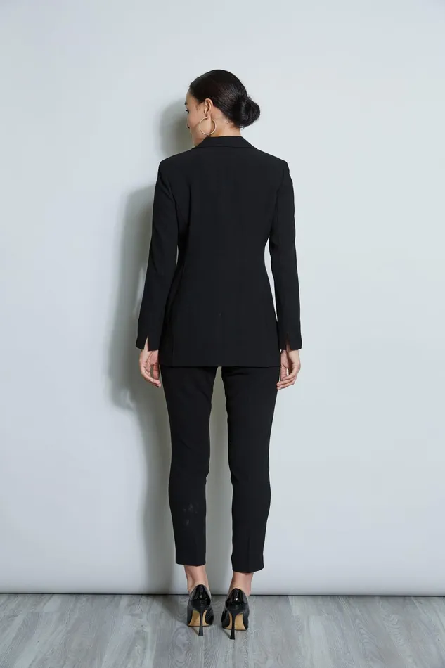 Outlet 8211 Women Jackets and Blazers Elie Tahari Asymmetric Single Button Blazer Black