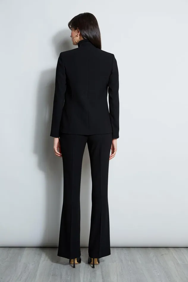 Outlet 8211 Women Jackets and Blazers Elie Tahari Notched Collar Panel Blazer Black
