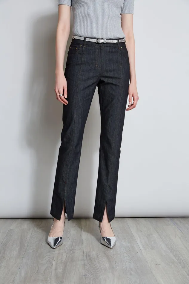 Outlet 8211 Women Suiting Elie Tahari Denim Slit Front Jeans Indigo