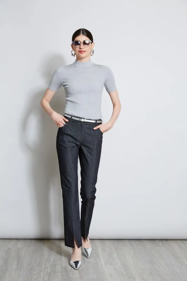 Outlet 8211 Women Suiting Elie Tahari Denim Slit Front Jeans Indigo