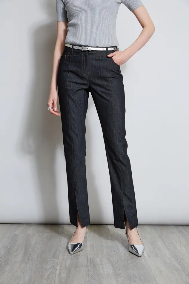 Outlet 8211 Women Suiting Elie Tahari Denim Slit Front Jeans Indigo