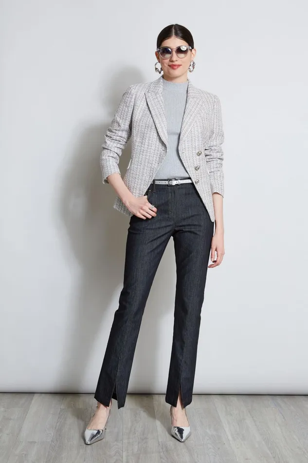 Outlet 8211 Women Suiting Elie Tahari Denim Slit Front Jeans Indigo