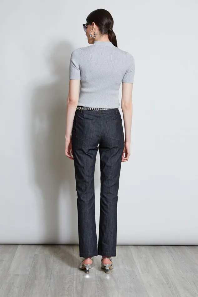 Outlet 8211 Women Suiting Elie Tahari Denim Slit Front Jeans Indigo
