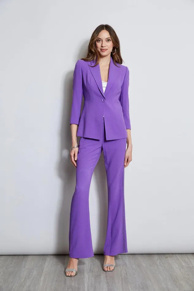 Outlet 8211 Women Suiting Elie Tahari Single Breasted Dart Blazer Violet