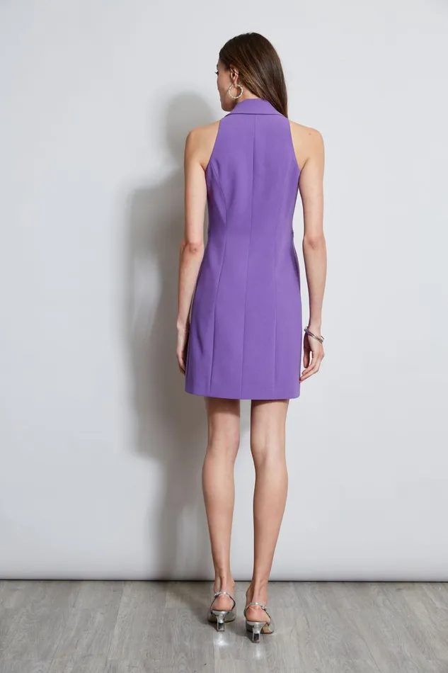 Outlet 8211 Women Suiting Elie Tahari Sleeveless Double Breasted Blazer Dress Violet