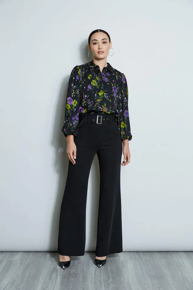 Outlet 8211 Women Tops Elie Tahari Floral Button Down Shirt Faro Print