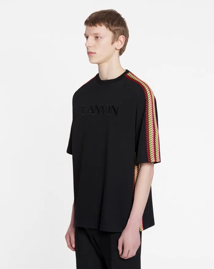 Oversized Embroidered Lanvin Side Curb Tshirt Black Men Lanvin Tshirts and Polos Oversized Embroidered Lanvin Side Curb Tshirt Black Men Lanvin Tshirts and Polos