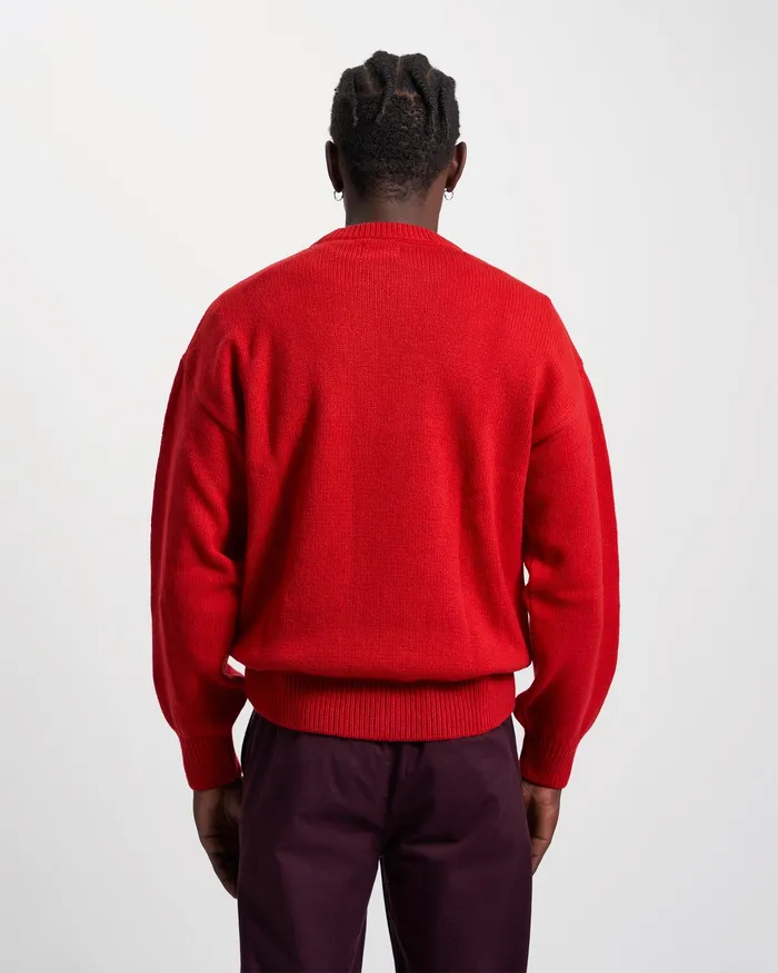 Oversized Merino Wool Crew 8211 Coffee Brown Knit Sweaters Colorfulstandard Men
