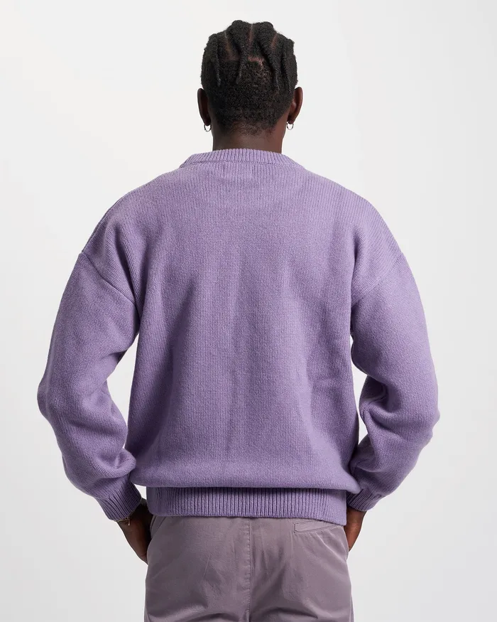Oversized Merino Wool Crew 8211 Polar Blue Knit Sweaters Colorfulstandard Men