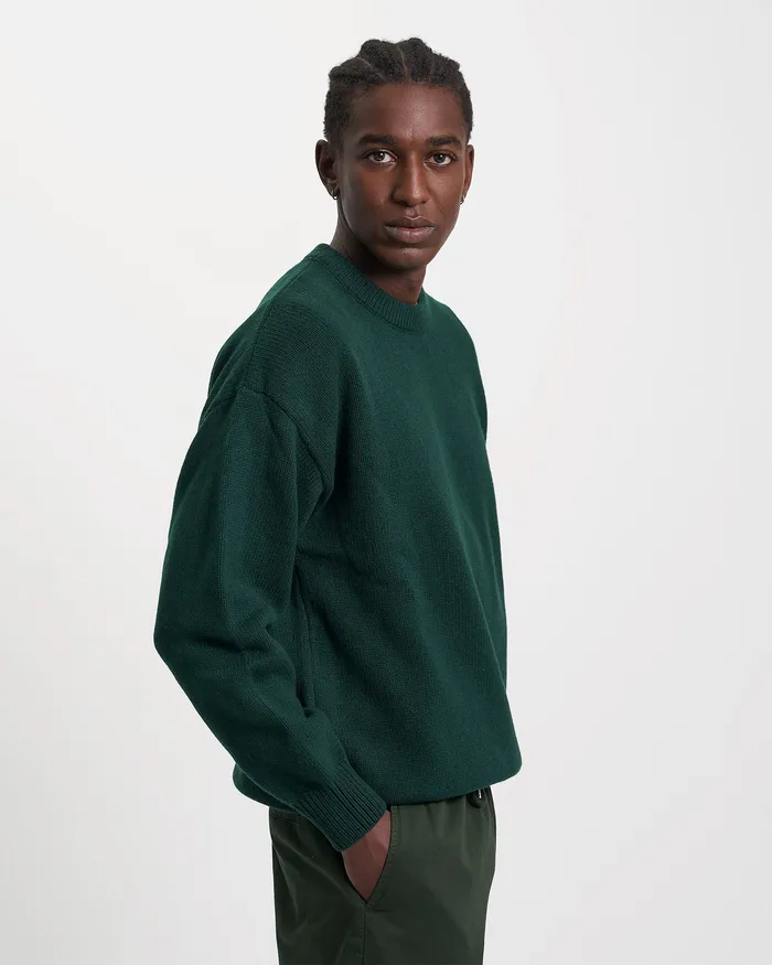 Oversized Merino Wool Crew 8211 Warm Taupe Men Knit Sweaters Colorfulstandard