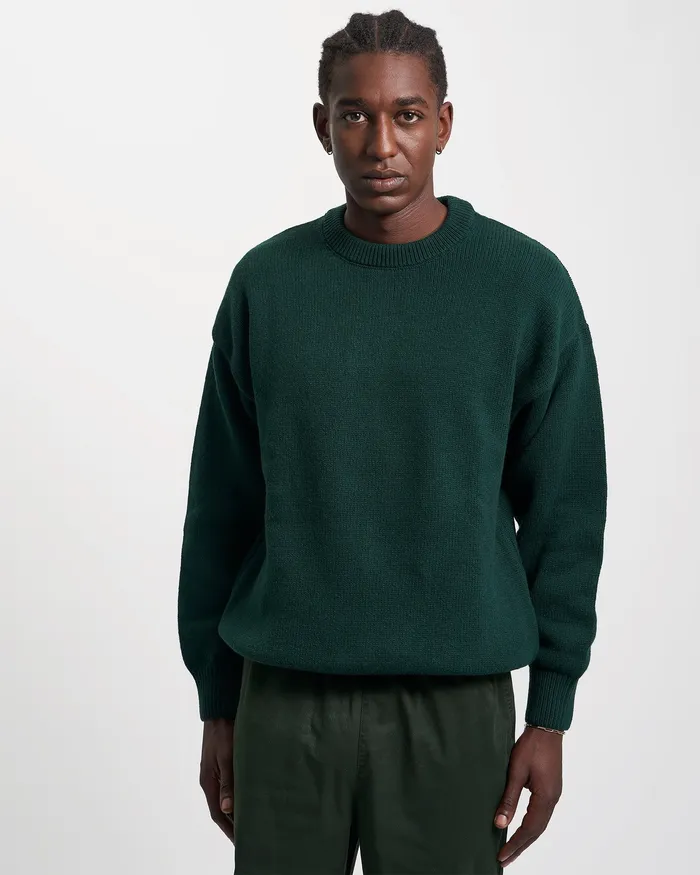 Oversized Merino Wool Crew 8211 Warm Taupe Men Knit Sweaters Colorfulstandard