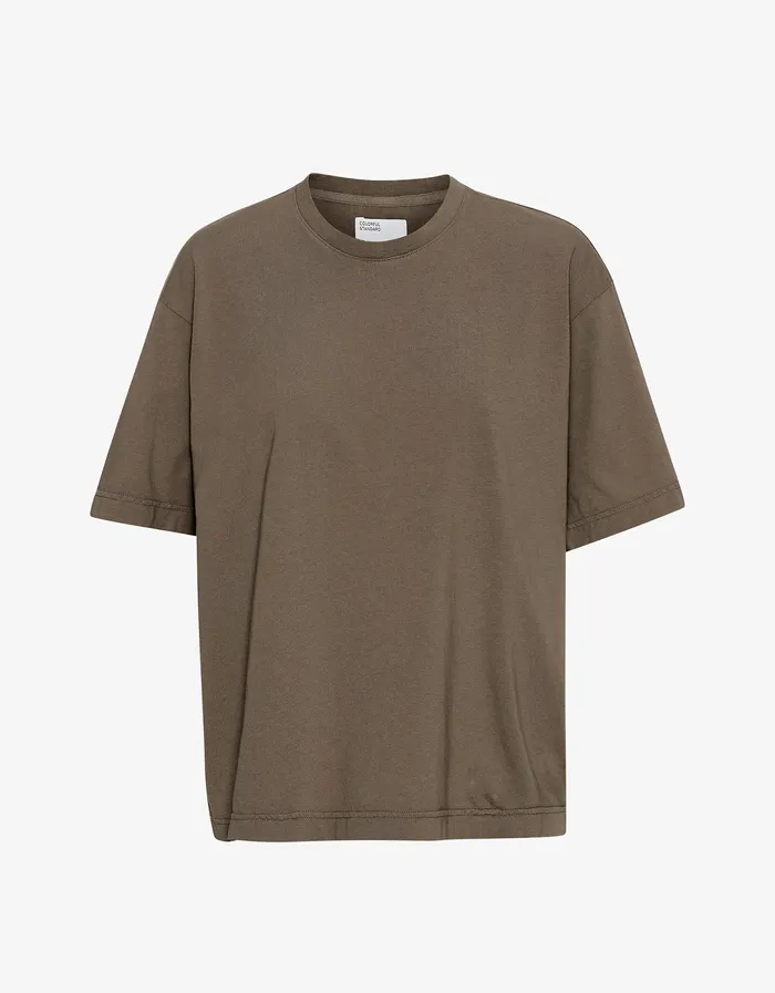 Oversized Organic TShirt 8211 Cedar Brown TShirts Colorfulstandard Women