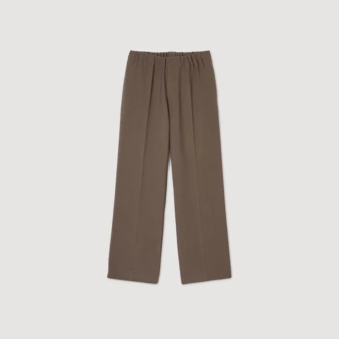 Pants and Shorts Men SANDRO Wideleg Pants Taupe